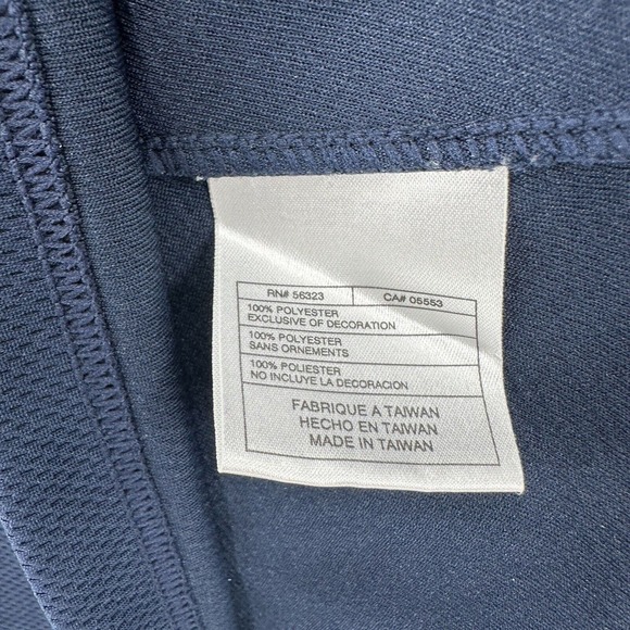 Nike Soccer Shirt Mens LARGE Blue Center Spell Out Outdoor Athletic Quick Dry - Picture 12 of 16